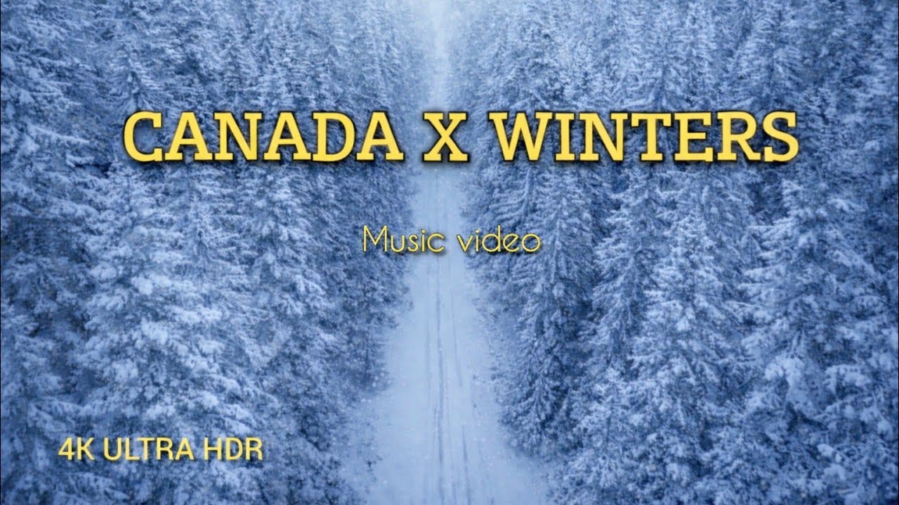 Canada x winters . 4k ultra hdr drone video Canadian forests  in snow.Winter fairytale 