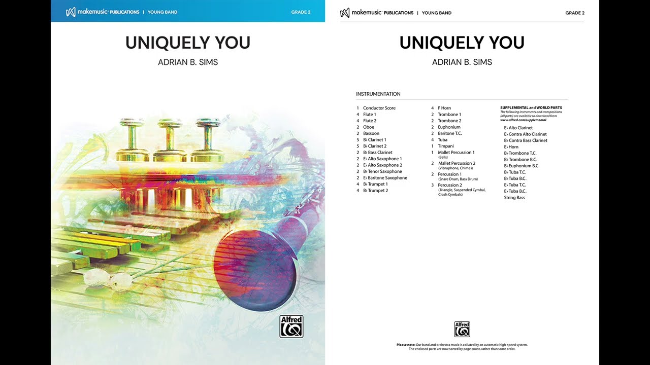Uniquely You, by Adrian B. Sims &ndash; Score & Sound
