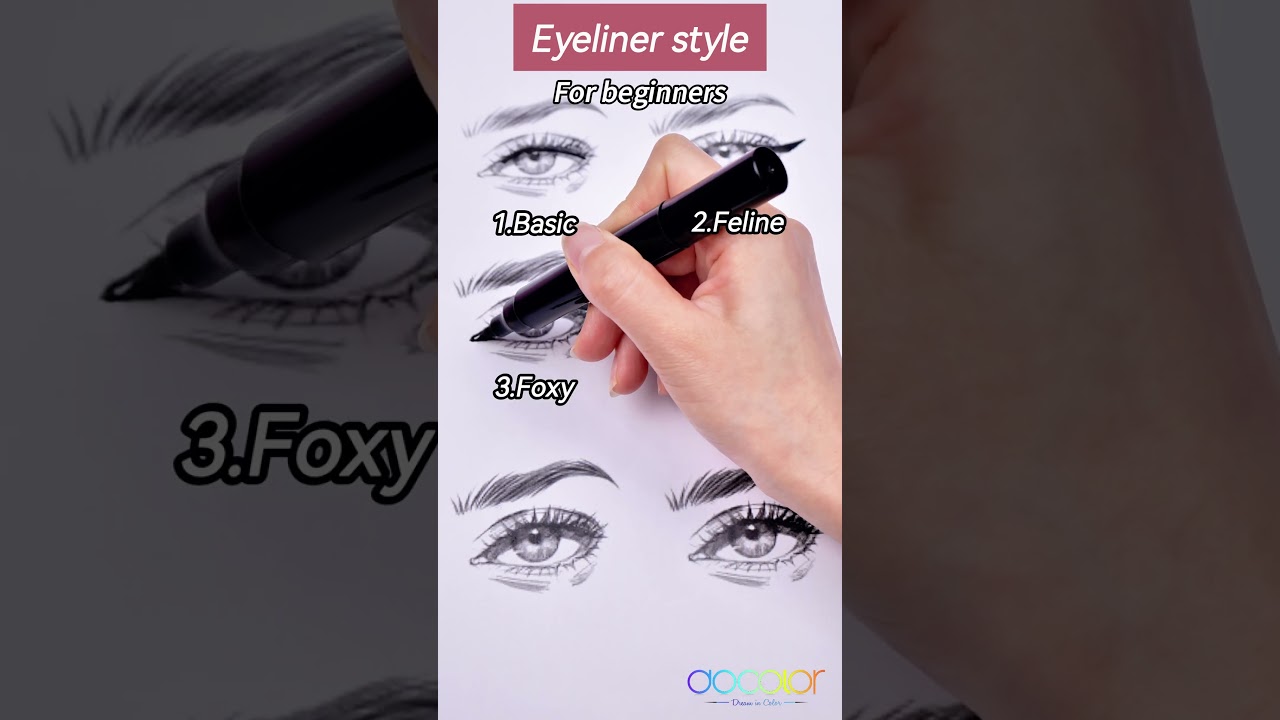 Beginner-friendly eyeliner tutorial using the Waterproof Winged Cat Eyeliner Stamp!✨💫