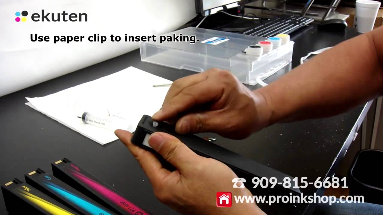 HP 970 971 CISS - how to ink fill up - HP Officejet Pro X451dn/dw, 476dn/dw, 551dw, 576dn/dw