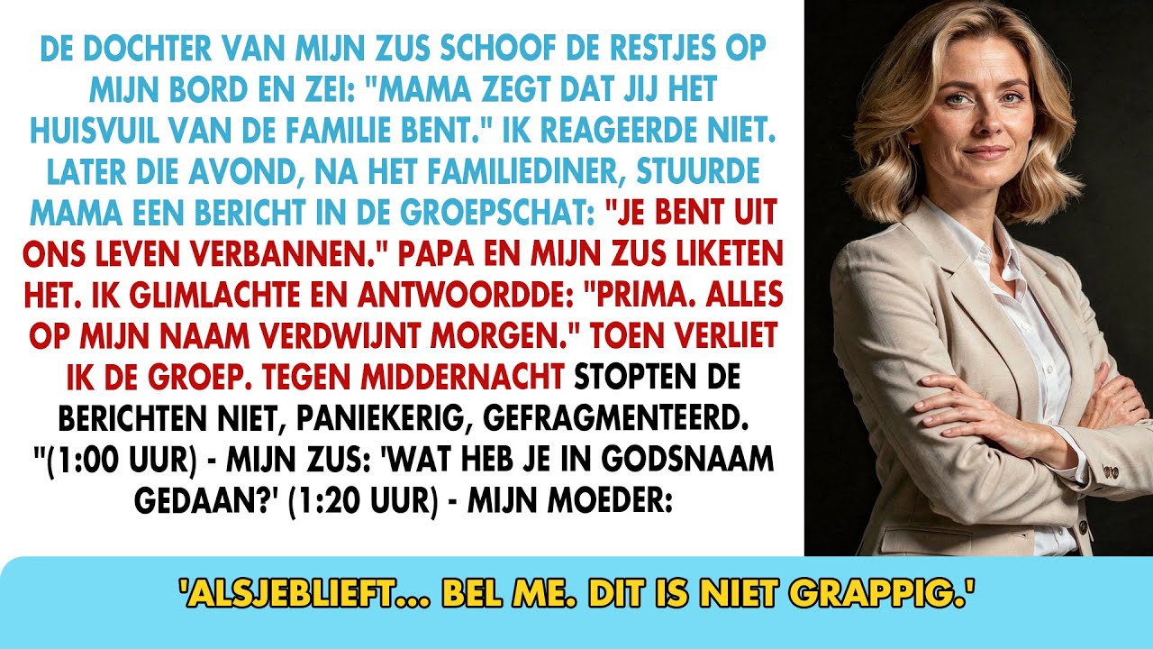 Nichte duwde restjes op mijn bord: 