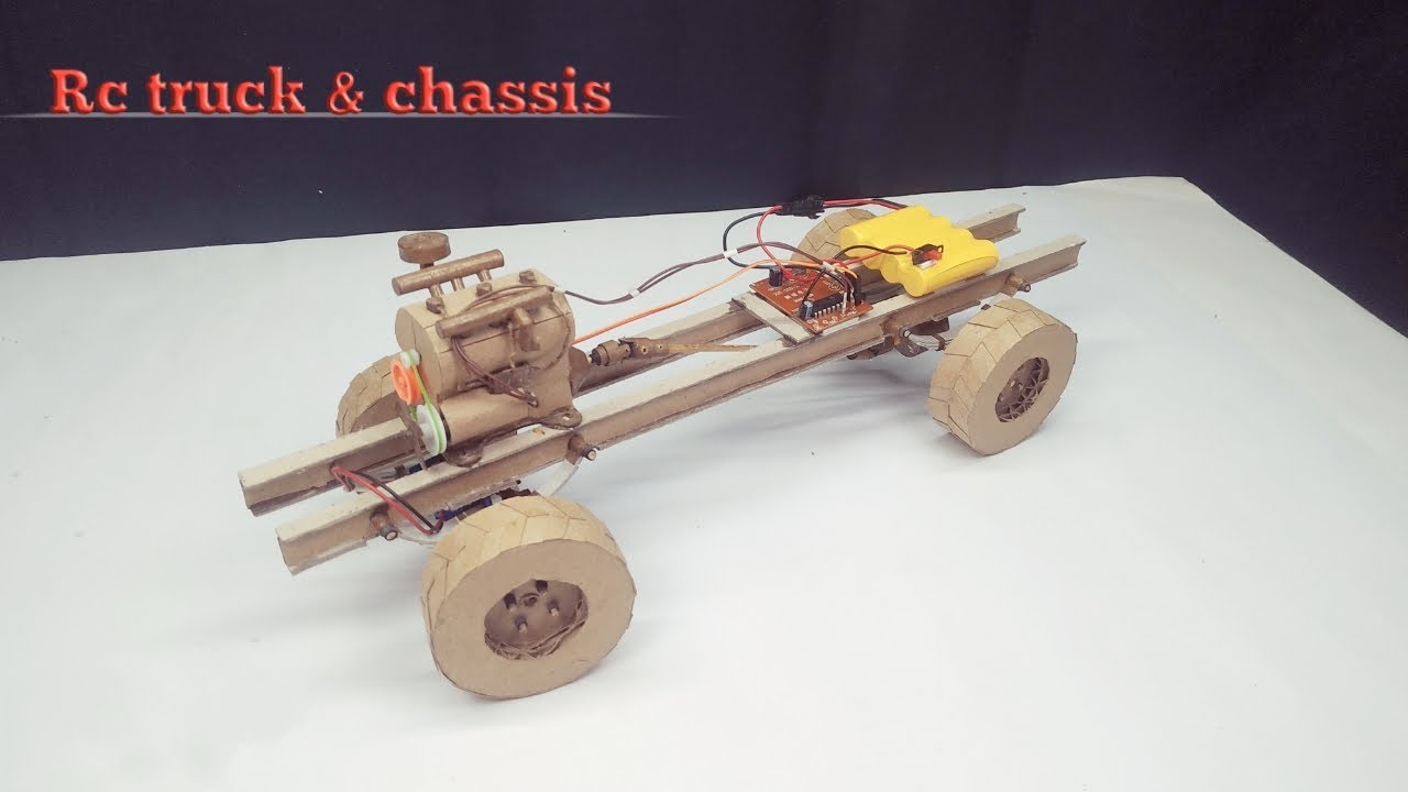 Diy|how to make rc truck & chassis from cardboard