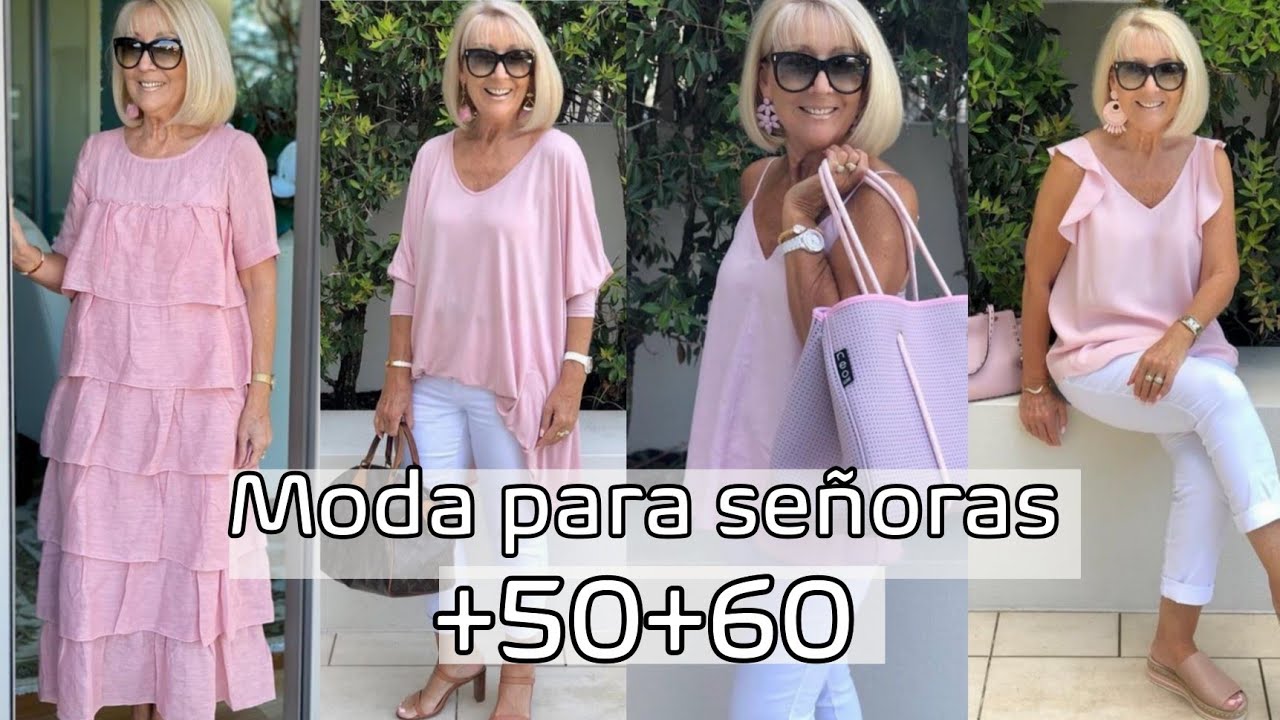 MODA PARA SEÑORAS 2021 LOOKS ROSA PALO ROPA PARA SEÑORAS MODERNAS DE 50 Y 60 AÑOS MODA PARA SEÑORAS