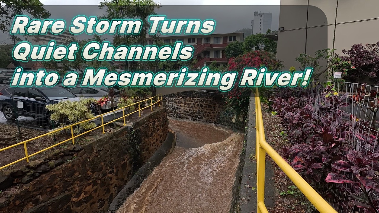 Ancient Water Channels Come Alive in a Rare Storm – Mesmerizing to Watch