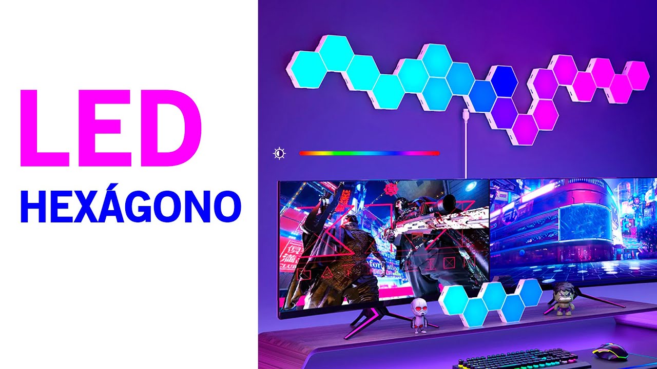 Monte sua decoração geek com estes LED's hexagonais customizáveis! Faça o desenho que quiser!