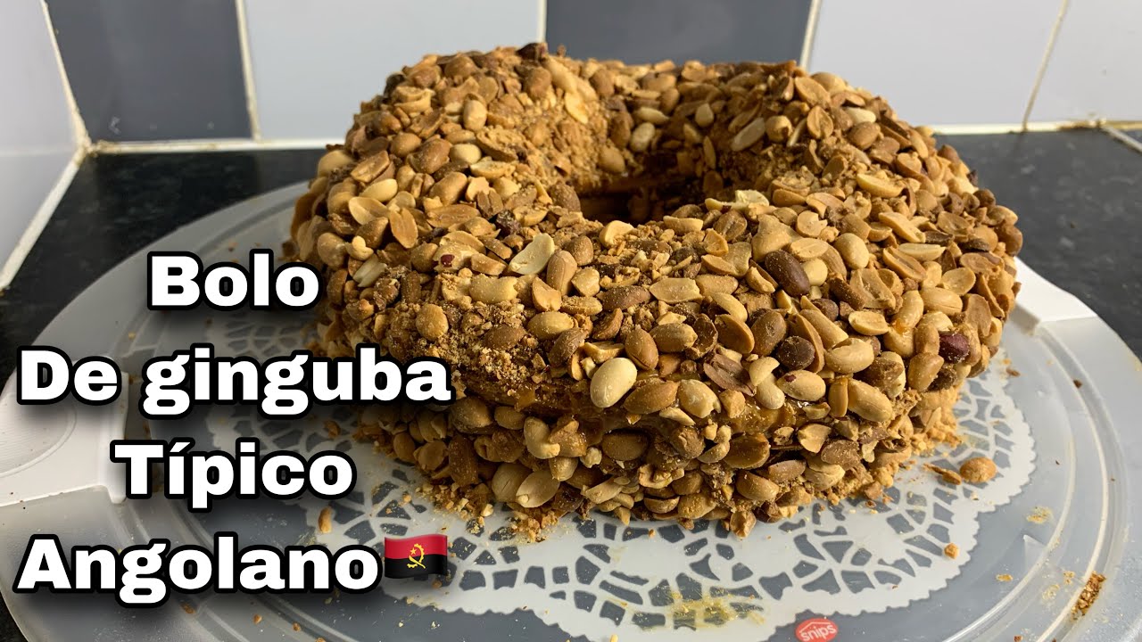 Receita típica Angolana bolo de ginguba para o Natal