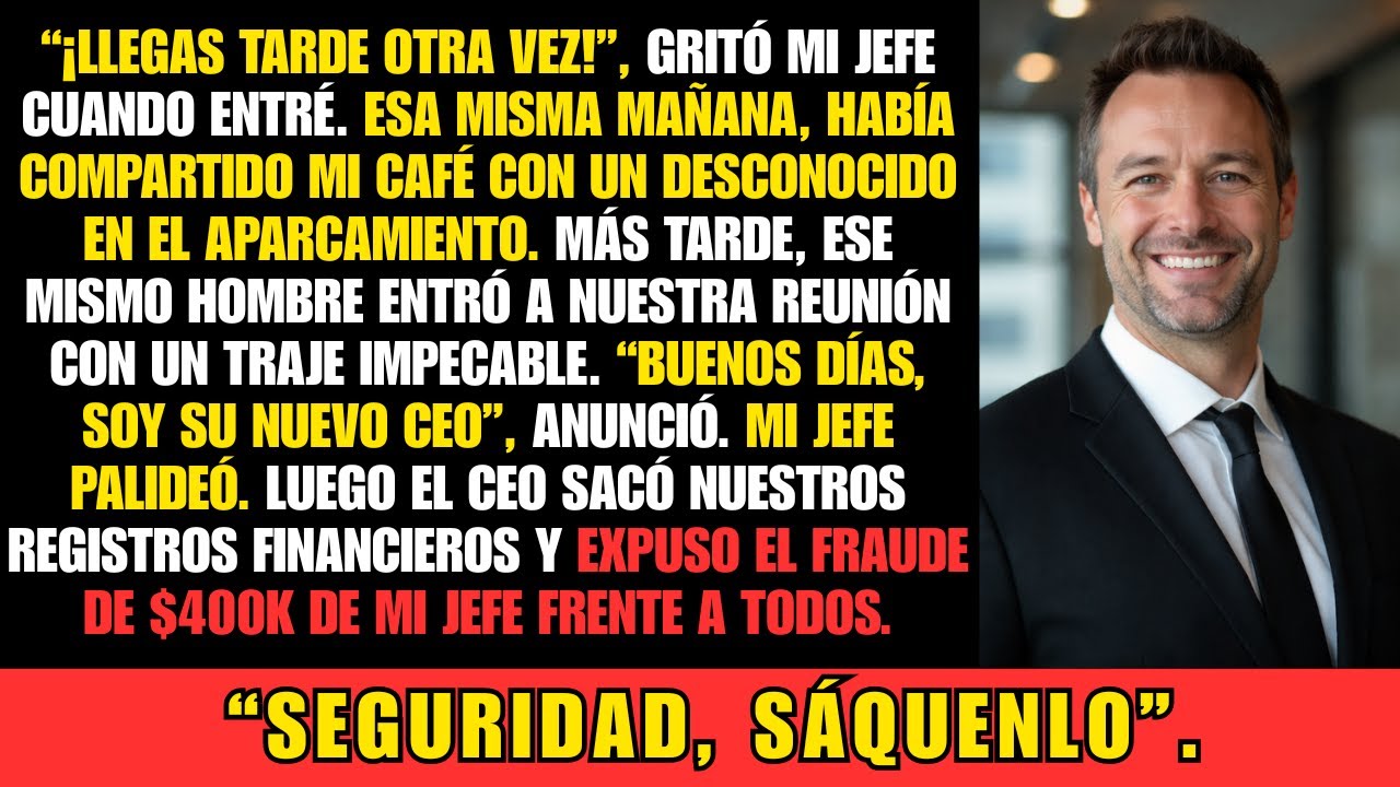Le di mi café a un desconocido… era el nuevo CEO y destapó el fraude de $400K de mi jefe