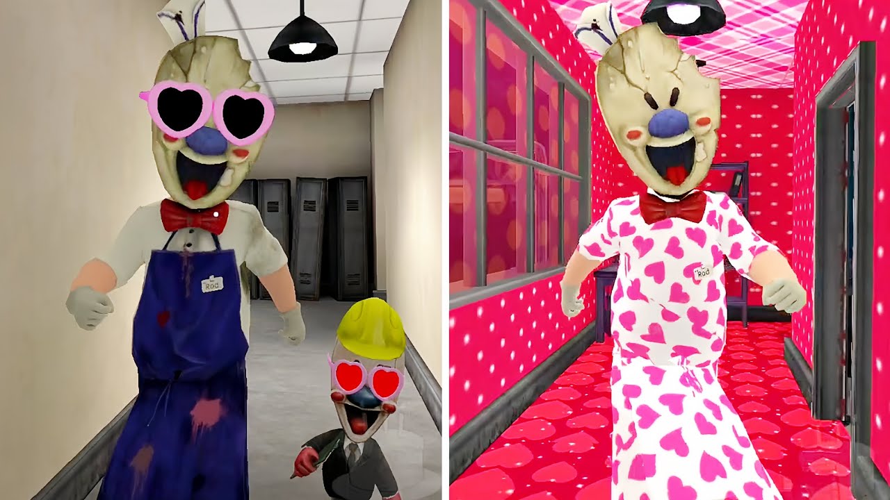 Ice Scream 6 Love Mod VS Ice Scream 6 Valentines Mod Jumpscares