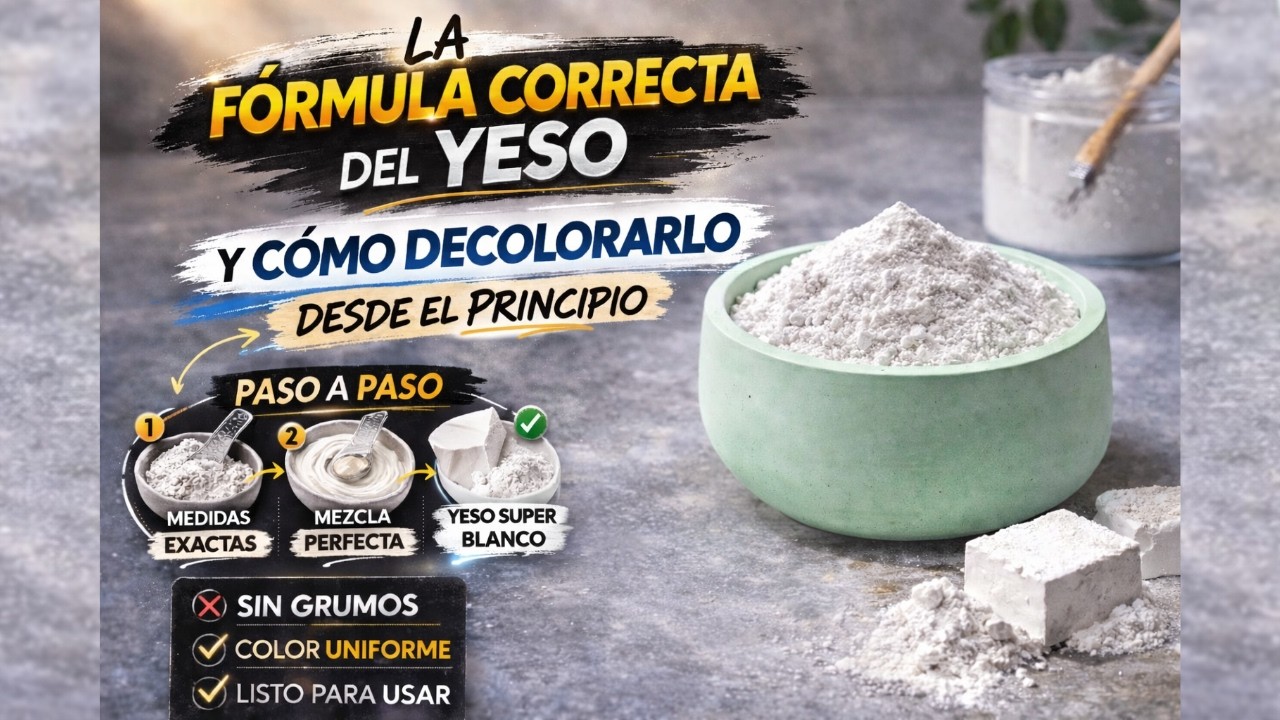 ¡No más piezas rotas ni con burbujas! Fórmula mágica de Yeso y acabado con color