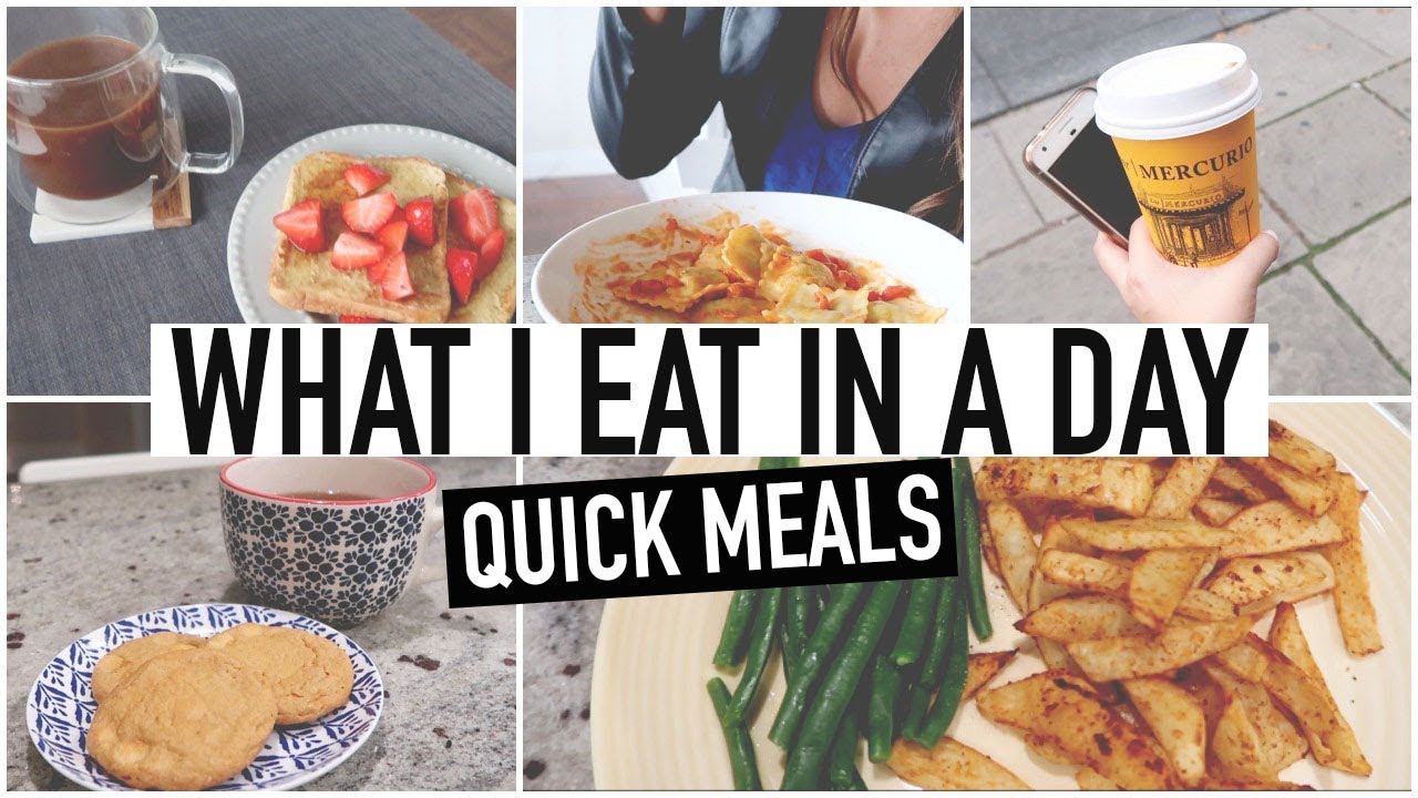 WHAT I EAT IN A DAY l Quick Meals + University Student