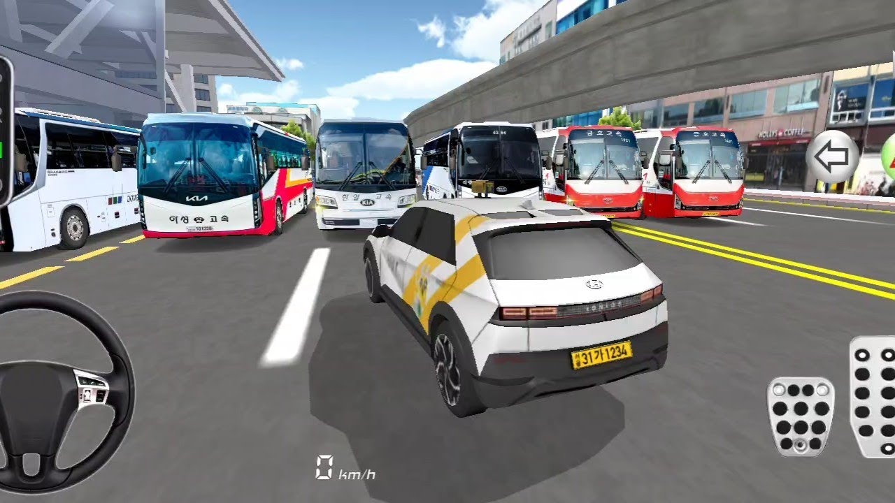 Taxi stuck in road| Bus blocking in the road| 3D driving class playing 