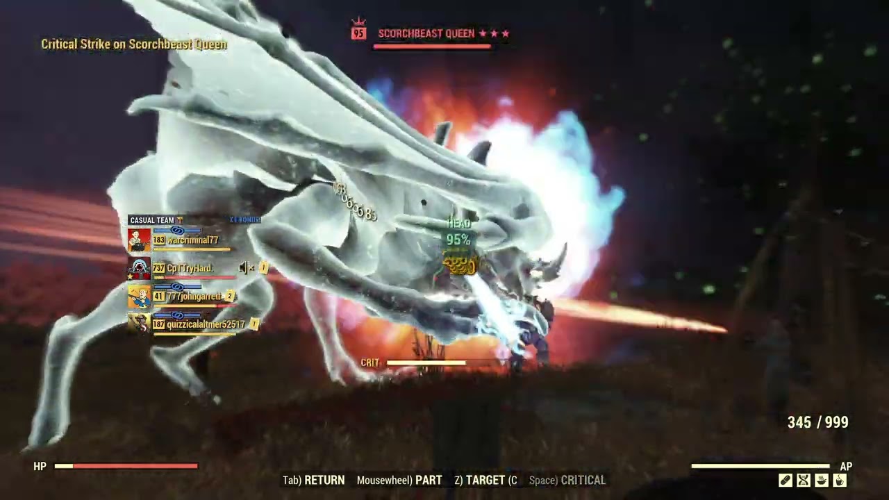 FALLOUT 76 3 min queen kill with gauss minigun build
