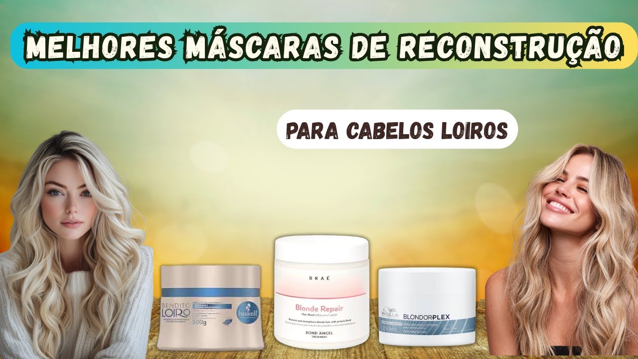 3 Melhores MÁSCARAS de reconstrução para CABELOS LOIROS | Cabelo loiro como de salão