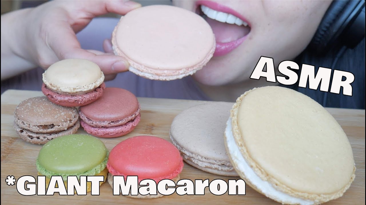 ASMR Giant Macaron (EXTREME CRUNCHY EATING SOUNDS) NO TALKING | SAS-ASMR
