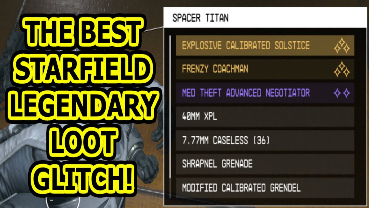 Starfield Legendary Weapon Glitch