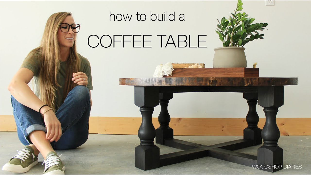 How to Build a Round Coffee Table with Decorative Legs