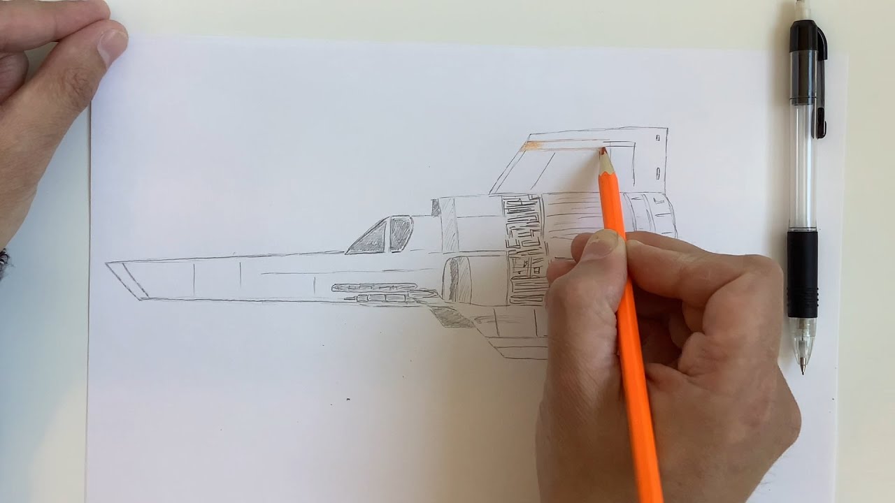ASMR | Drawing Colonial Viper | Battlestar Galactica | Soft Spoken Video