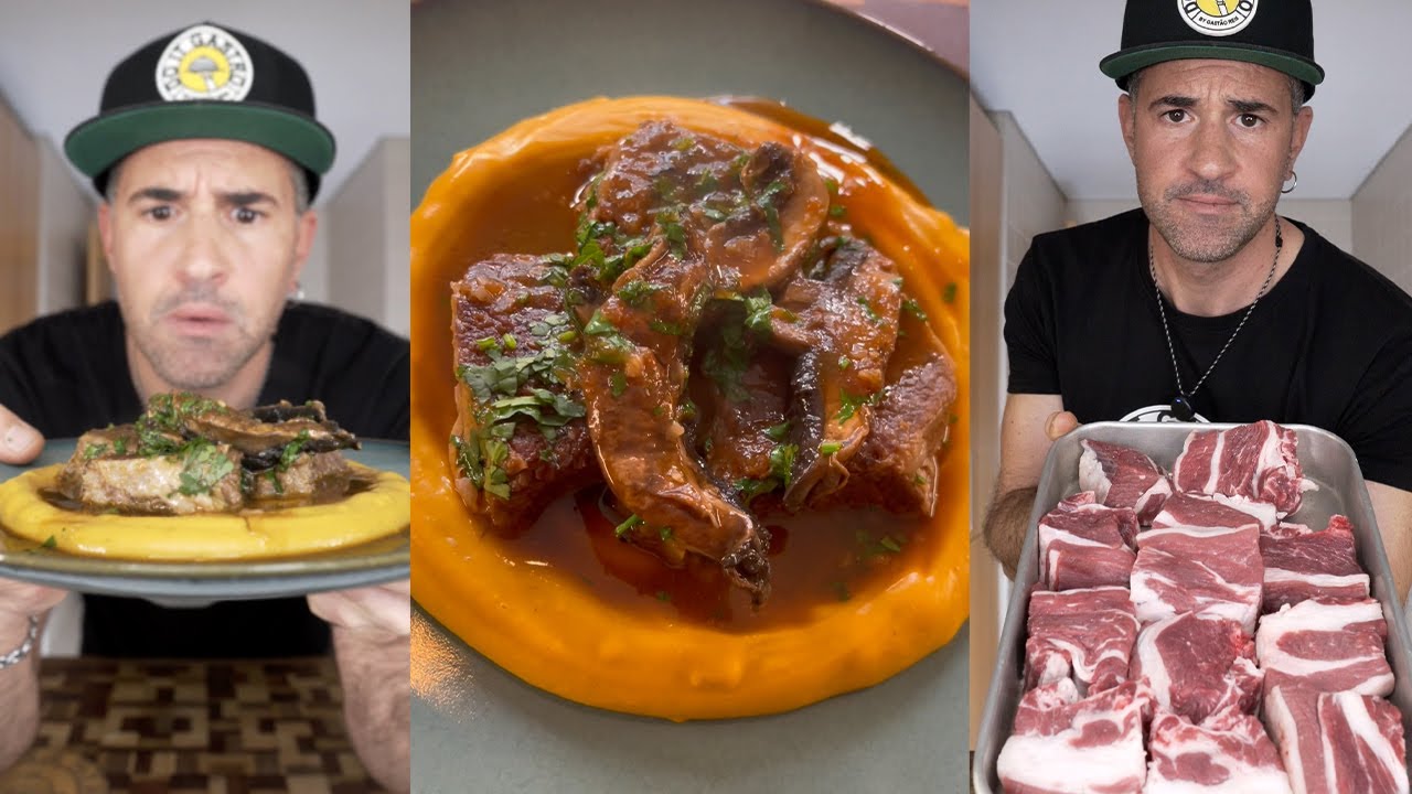 Hoje vamos fazer... Vitela estufada com puré de batata doce
