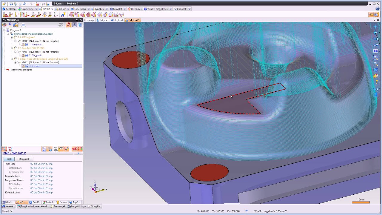 TopSolid7 CAM 3D marás 3. rész - Simítások