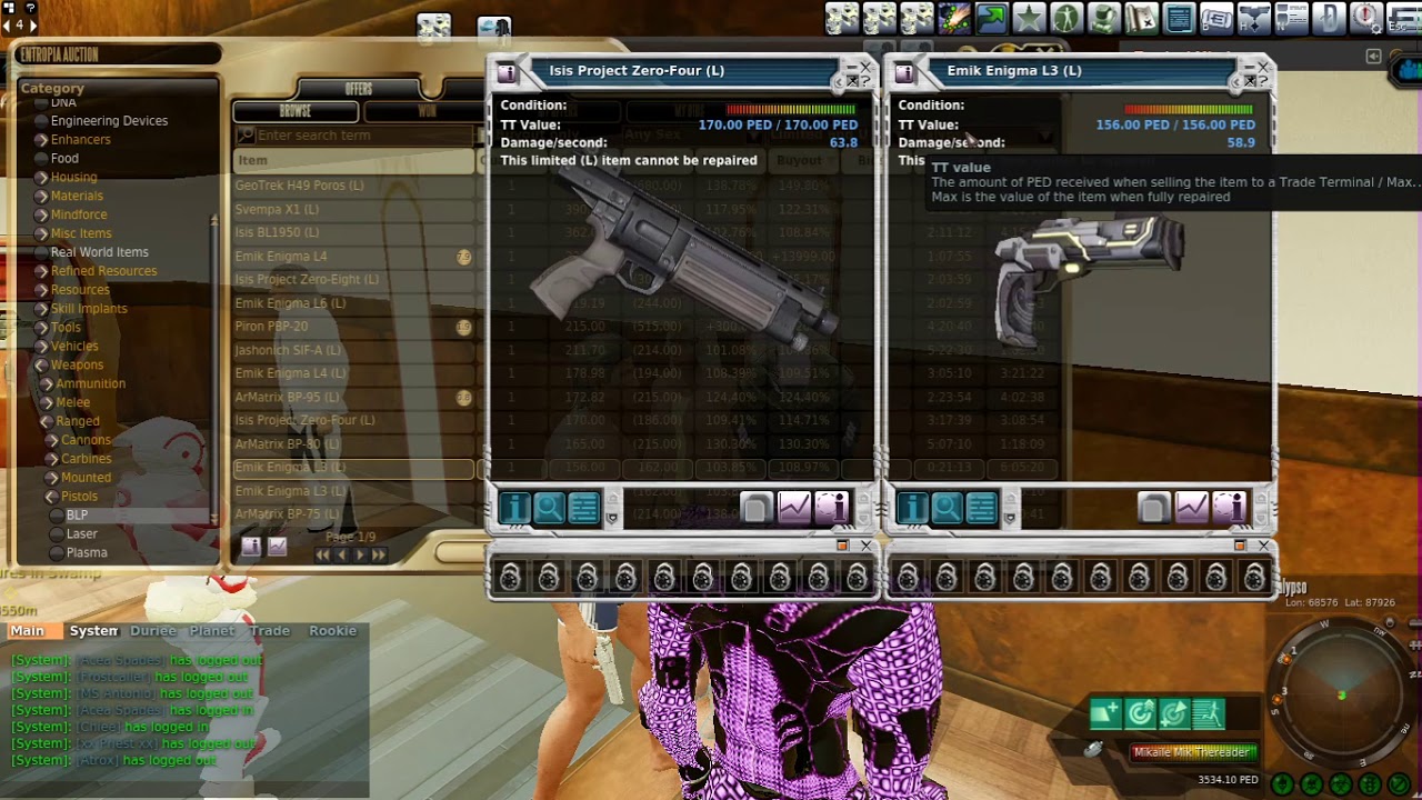 Entropia Universe - Guns and PEDs - My opinion only!