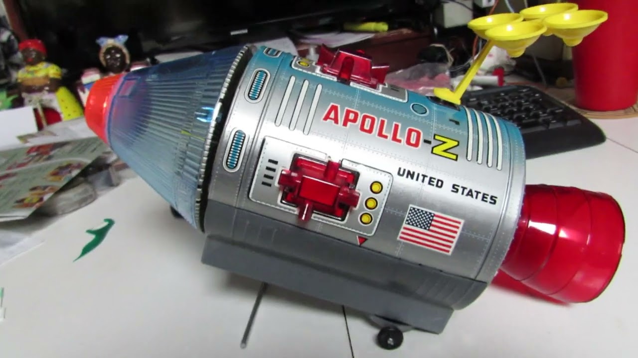 Moon Traveler Apollo Z Space Toy Tin Battery Operated N Mint in Box With Inserts Japan 60s Working.