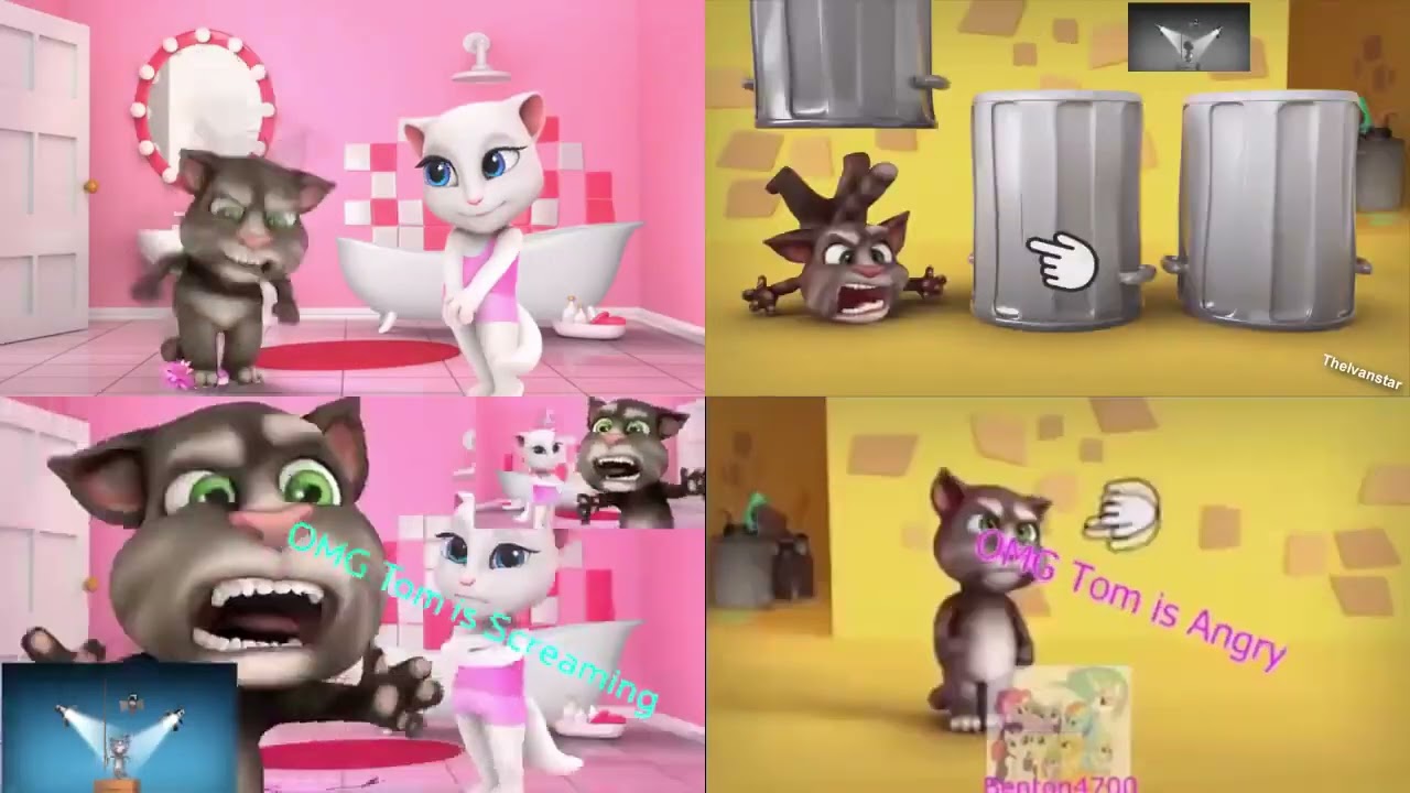 (REQUESTED) My Talking Tom Sparta Remix Quadparison 2