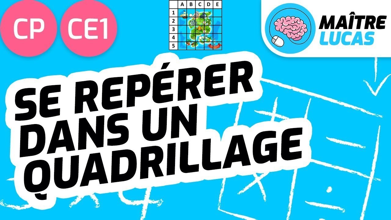 Se repérer sur un quadrillage CP - CE1 - Cycle 2 - Maths - Géométrie