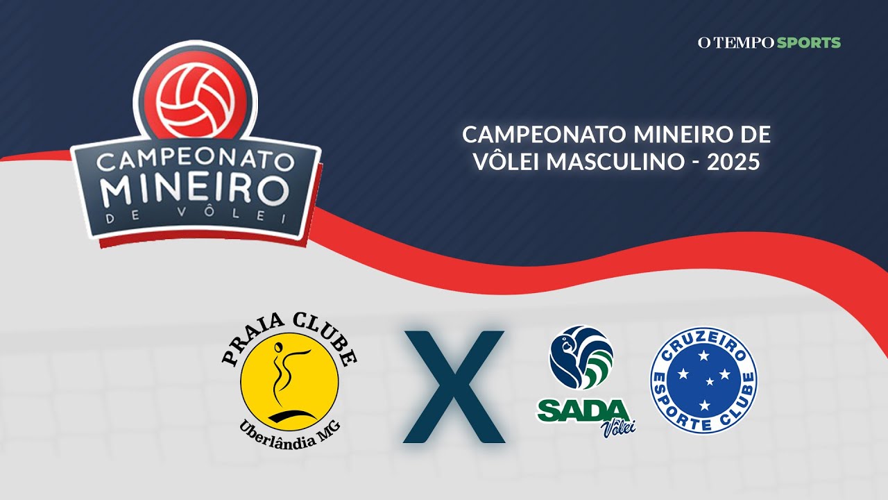 PRAIA CLUBE X SADA CRUZEIRO - AO VIVO E COM IMAGENS - CAMPEONATO MINEIRO DE VÔLEI 2025