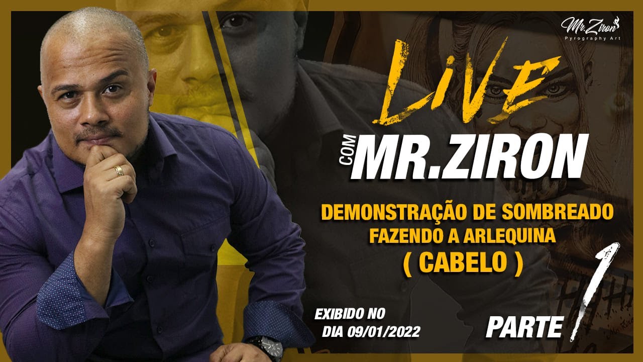 Live de Demonstração de Sombreado - Fazendo a Arlequina ( CABELO ) Exibido no dia 9 01 2022 Parte 1
