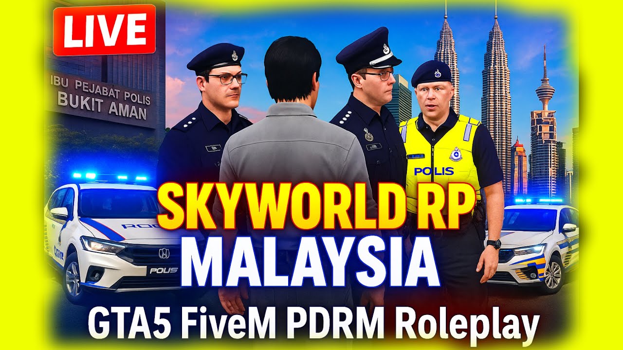 GTA5 SKYWORLD RP FiveM 【馬來西亞伺服器】試玩-直播