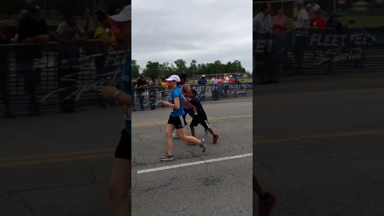 Kiyan crossing the finish line - May 25, 2015