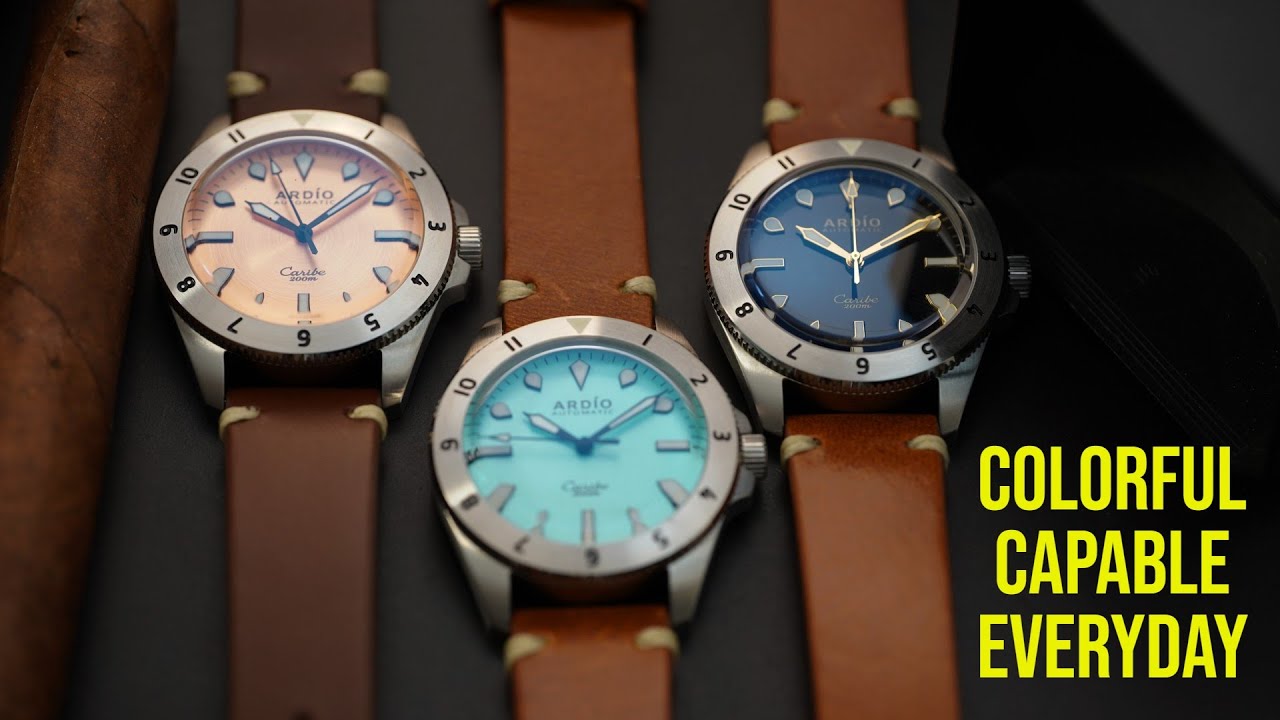Perfect Colorful Everyday - Affordable Automatic Field / Dive Watch with GMT Bezel 200m Ardio Watch