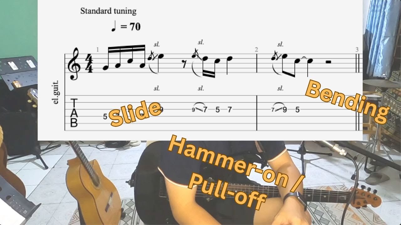 Các kĩ thuật siêu cơ bản trên guitar điện, dùng khi lead