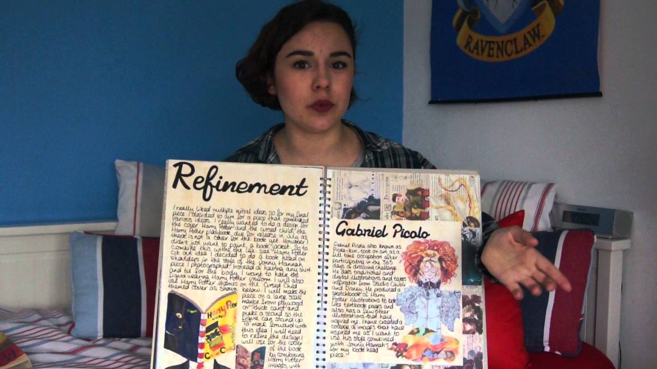 A* GCSE Art Sketchbook Book Art (Harry Potter Sketchbook) // maelovesbooks