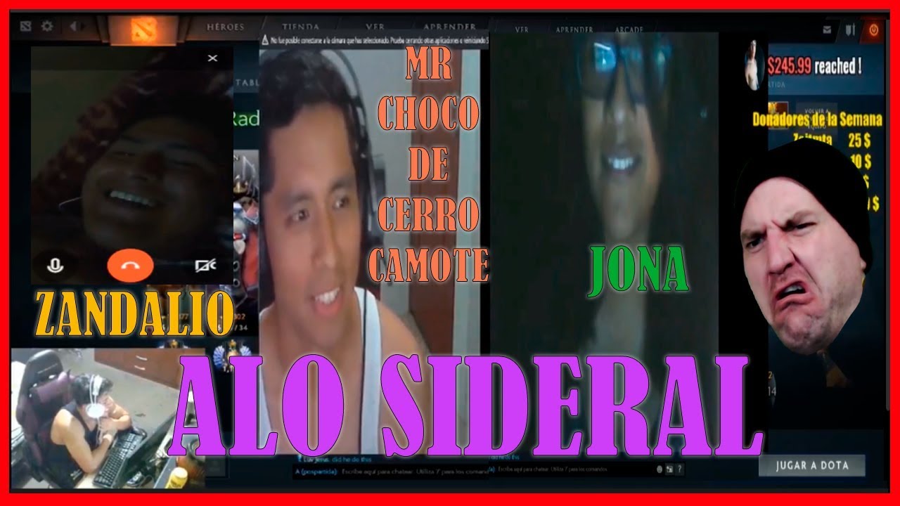 ALO SIDERAL CON ZANDALIO,MR.CHOCO DE COMAS   Y JONA