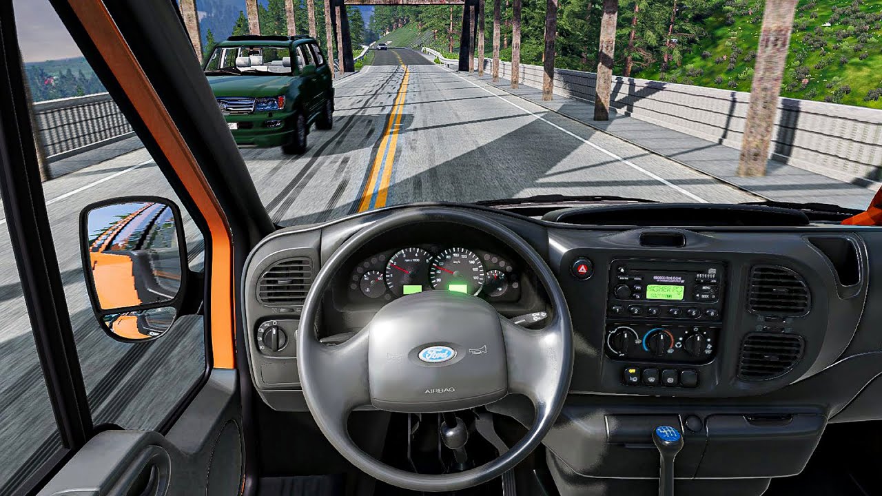 Ford Transit MK6 | BeamNG Drive | POV Drive With Steering Wheel