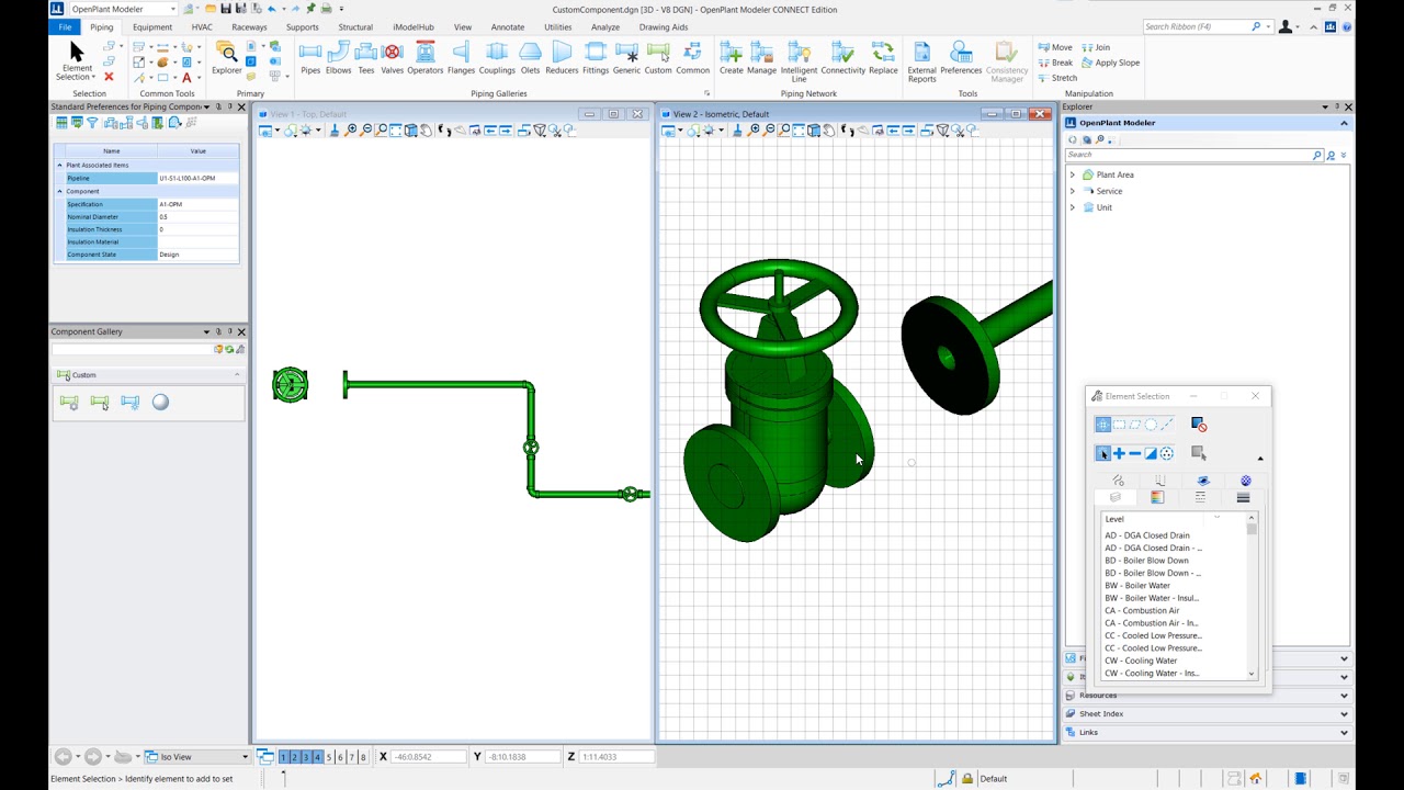 OpenPlant Tech Tip: How to Create Custom 3D Piping Components
