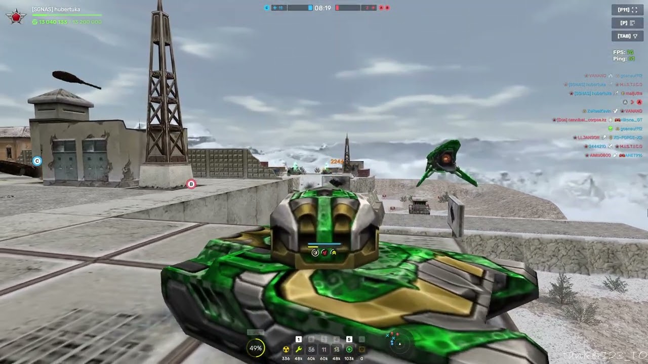 Tanki Online Railgun XT Skin Round Destabilization Augment and Viking XT Skin gameplay no commentary