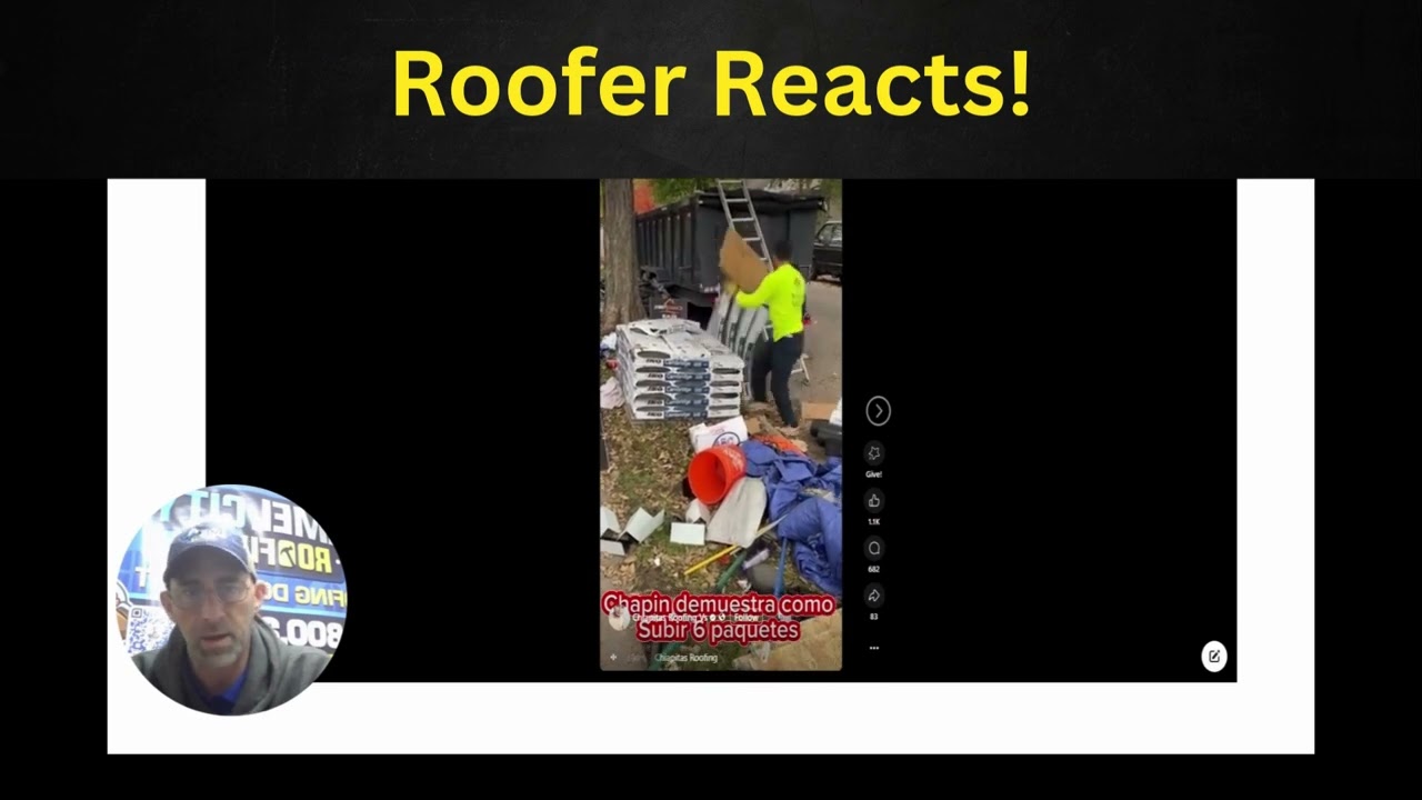 Roofer Reacts: Shingle Carrying Gone Wrong