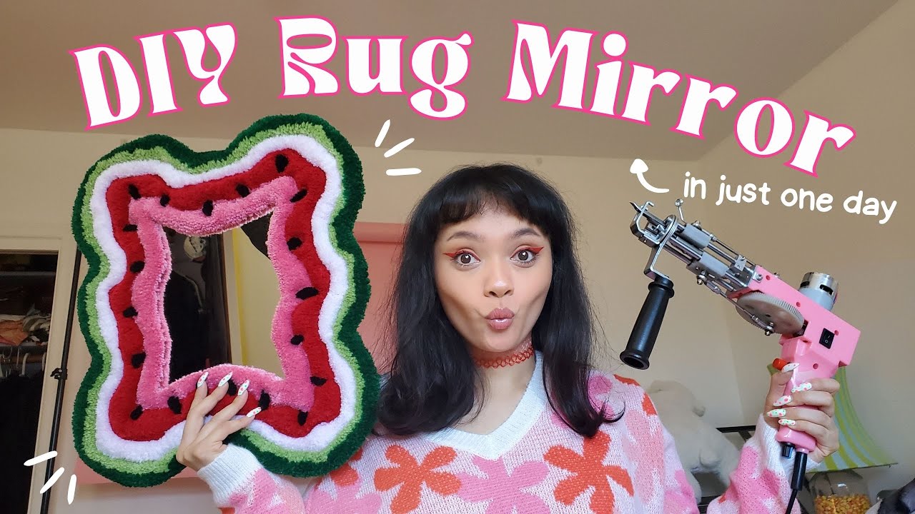 I made my first tufted mirror ~ make your own dream Pinterest worthy mirror at home too 🍉