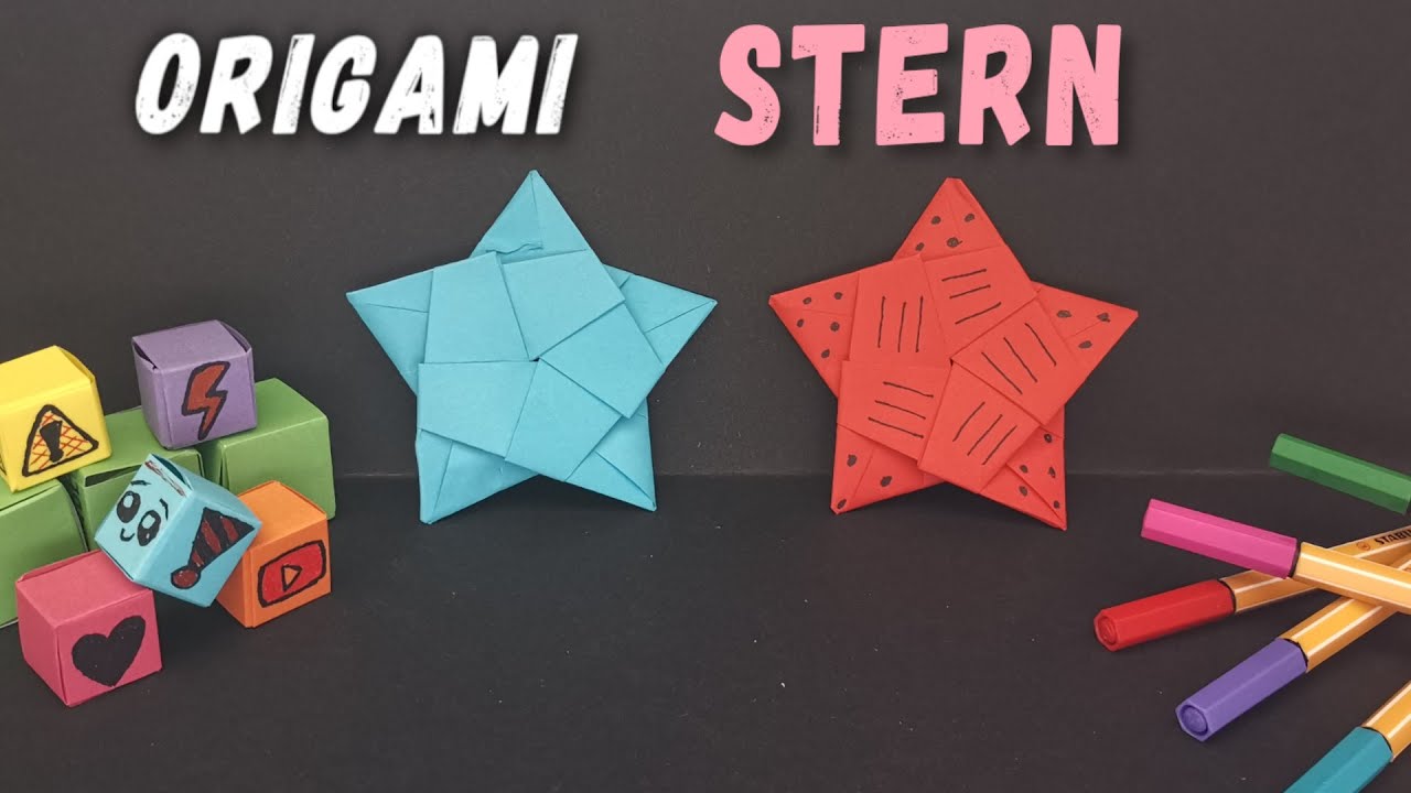 Modularer Origami Stern⭐ | einfacher Papierstern | Weihnachtsstern 2022 basteln | Weihnachtsdeko
