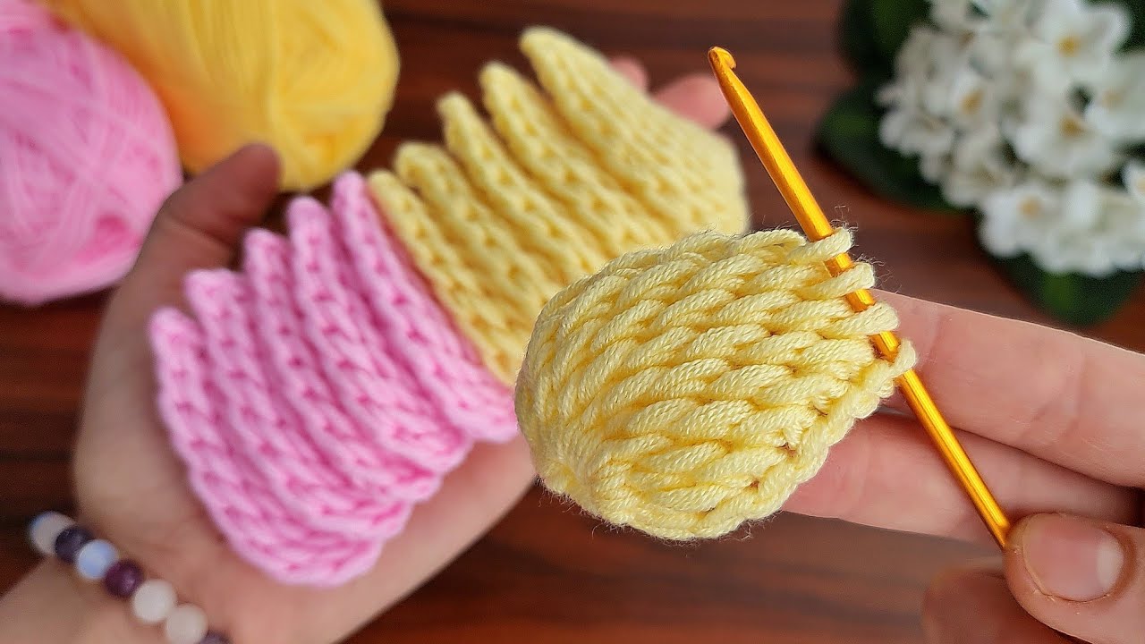 3D⚡💯Crochet Flower💯👌 Very easy crochet rose flower making for beginners. 