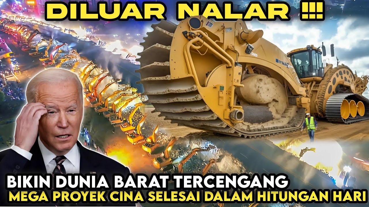 AMERIKA TERCENGANG😱‼ Cina Kerahkan Ribuan Alat Berat Membangun Mega Proyek Dalam HITUNGAN HARI !!