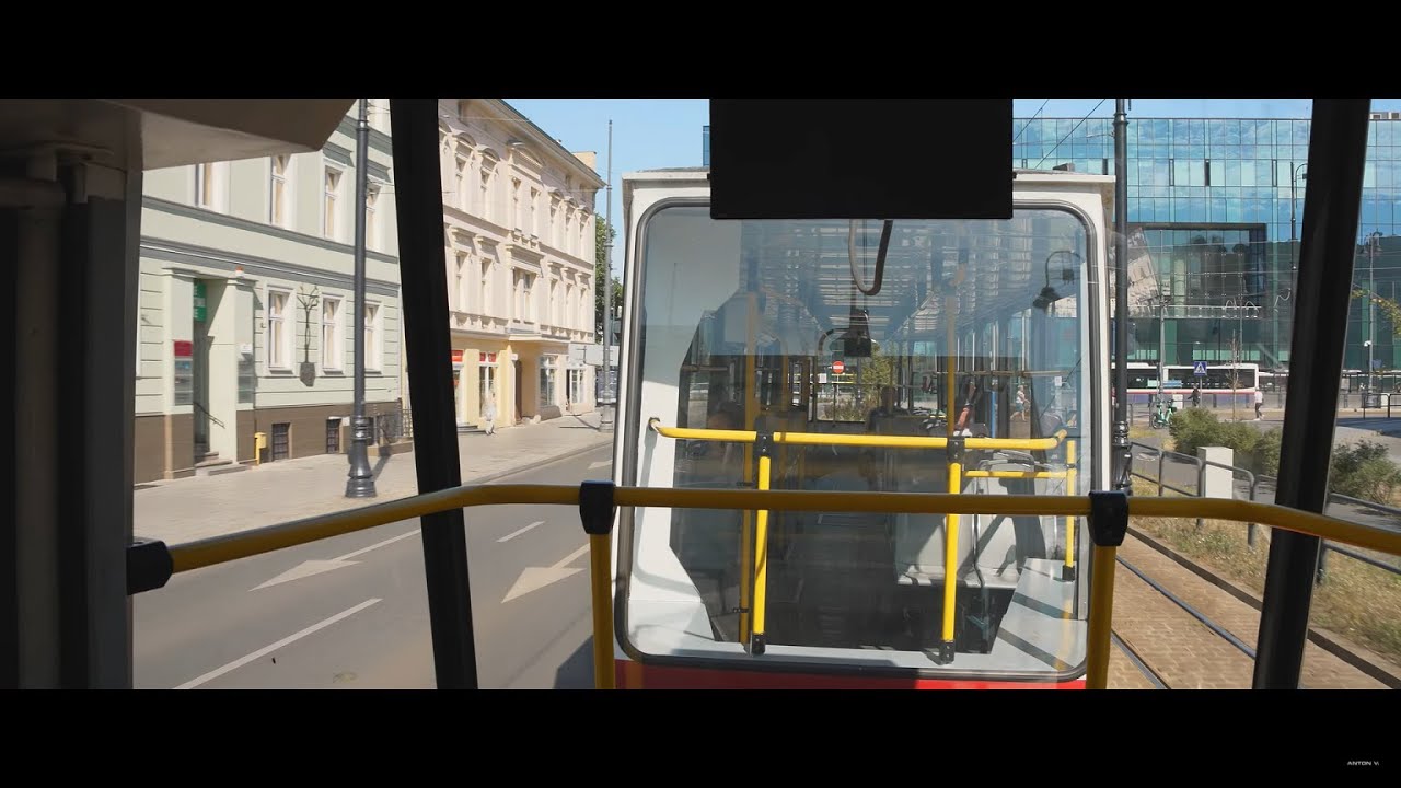 Poland, Bydgoszcz, tram 5 ride from Main Station to Rondo Fordonskie