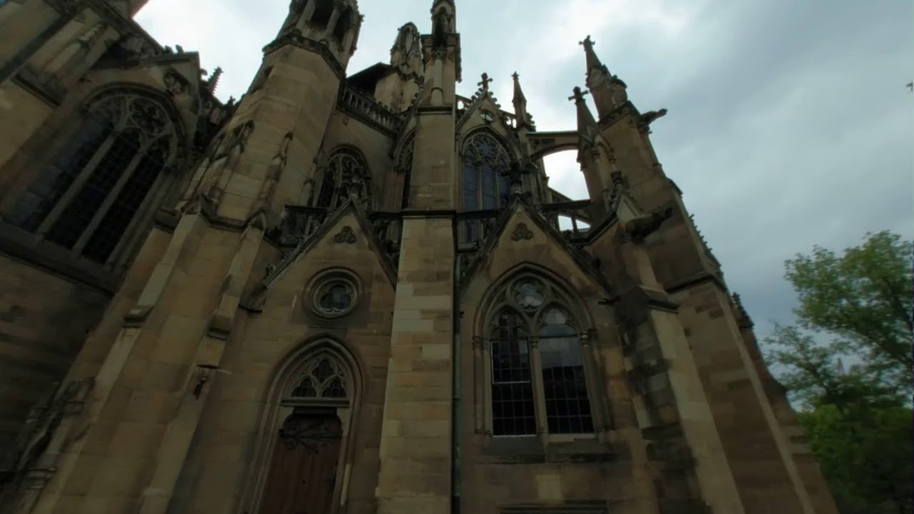 VR180 3D Attractions: Johanneskirche at Feuersee in Stuttgart, Germany