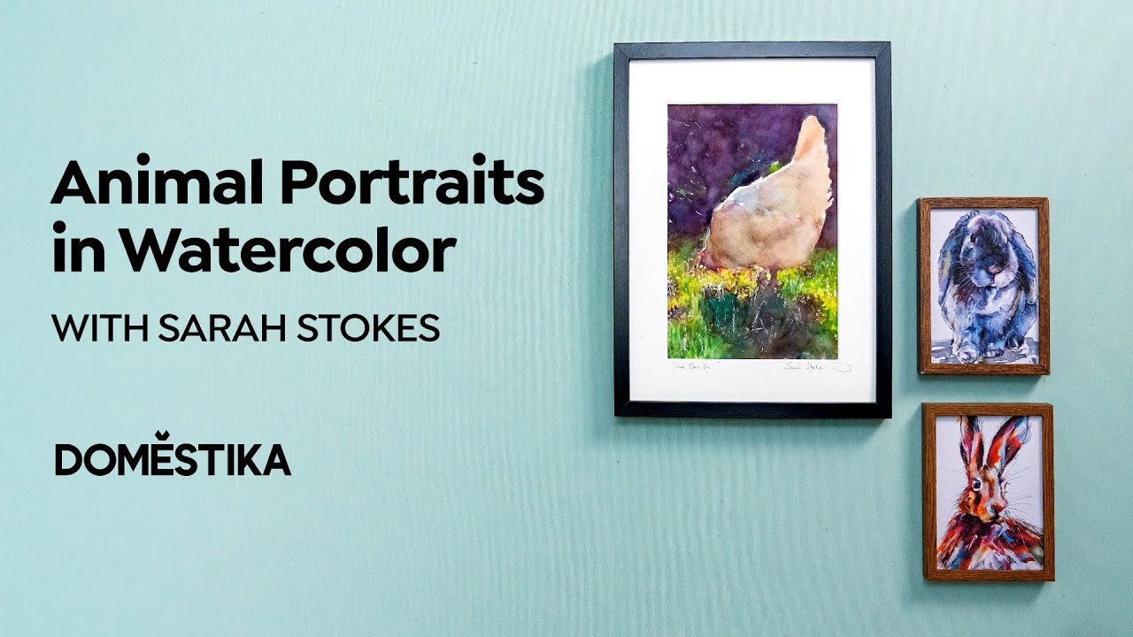 🎨  CURSO ONLINE Retratos expresivos de animales en acuarela de Sarah Stokes