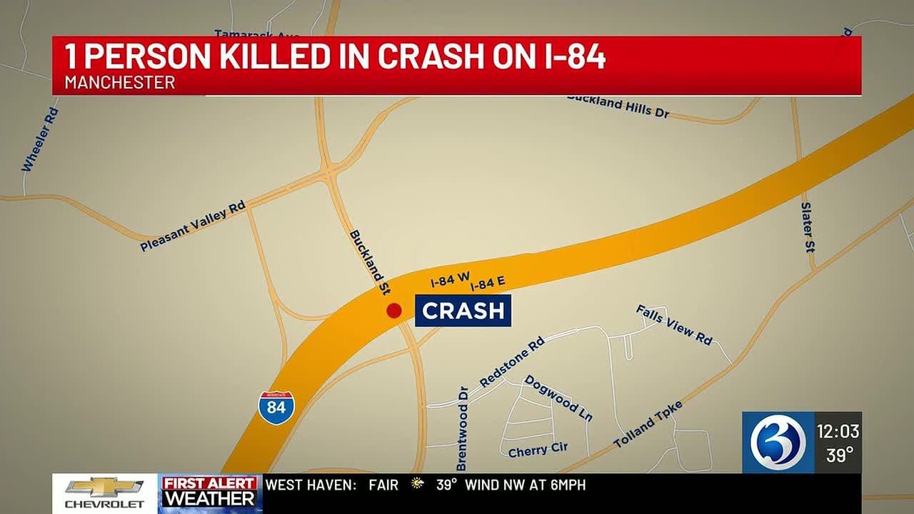 VIDEO: One dead in crash that closed I-84, I-384 ramps in Manchester