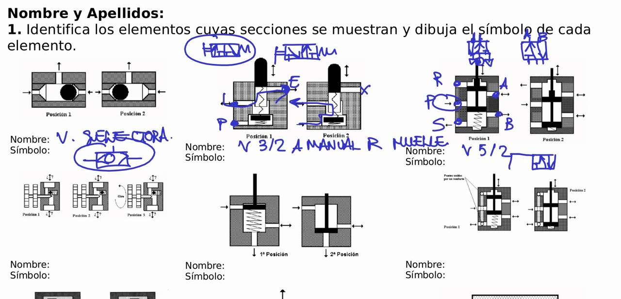 Ejercicios resueltos PAU Secciones neumáticas