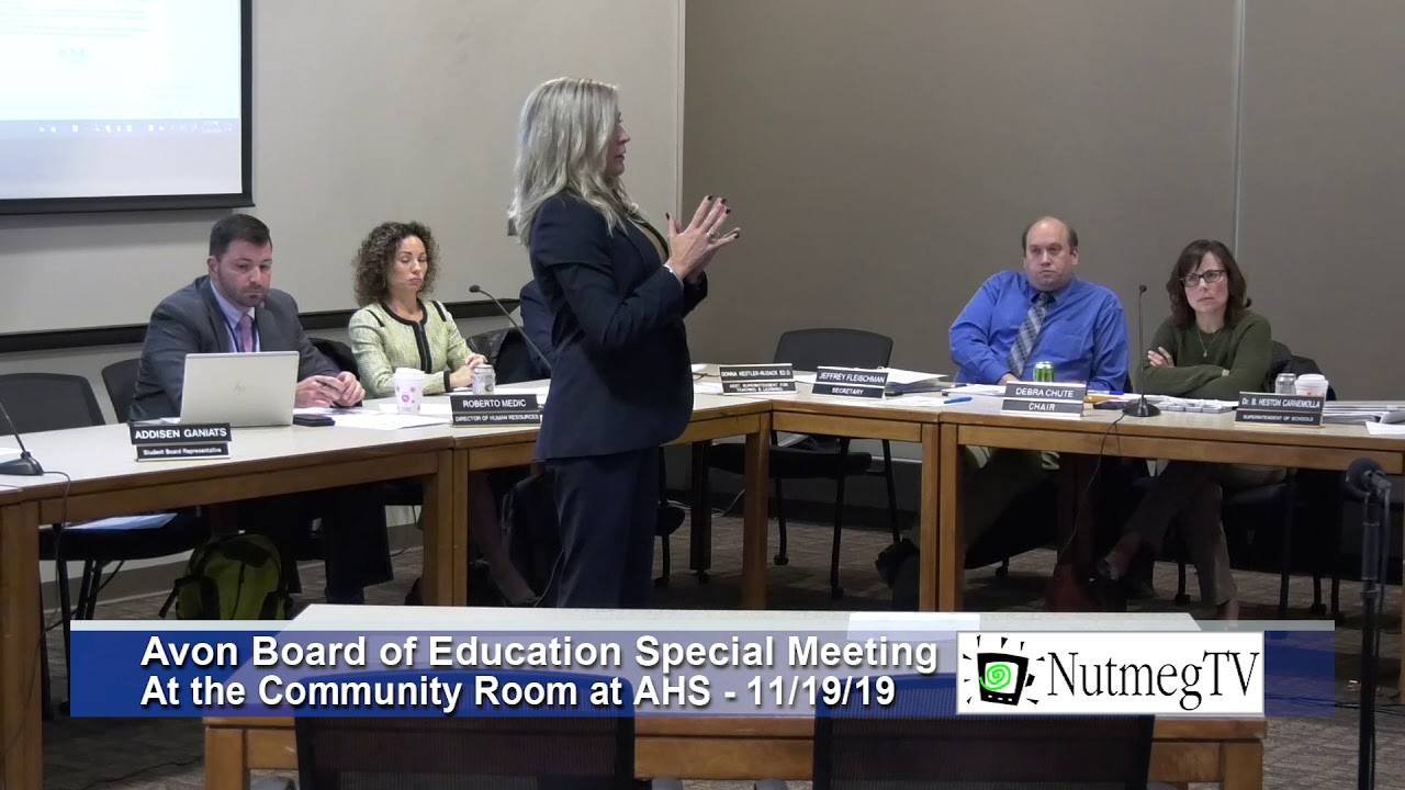 Avon Board of Education Meeting - 11/19/19