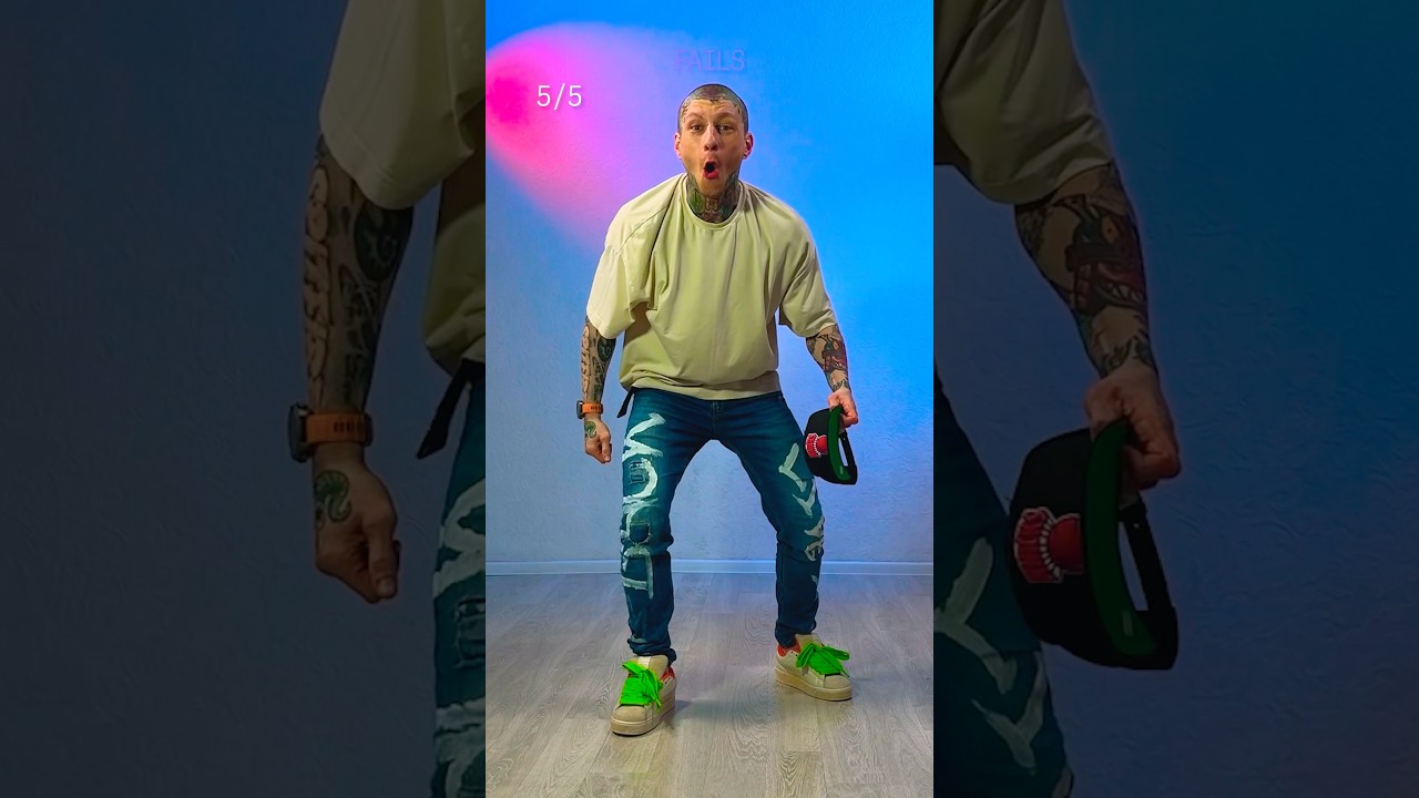 Руководство по Cap TRICK для начинающих - сложная и простая версии + фейлы #captricks #krump